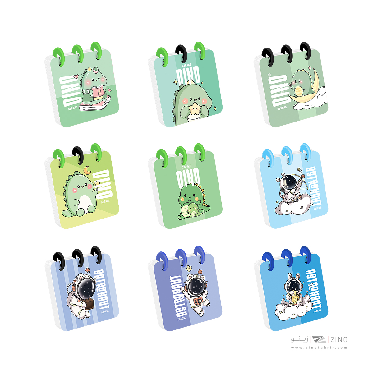 دفتریادداشت100برگ8*8دکمه ای آبرنگ کد A011